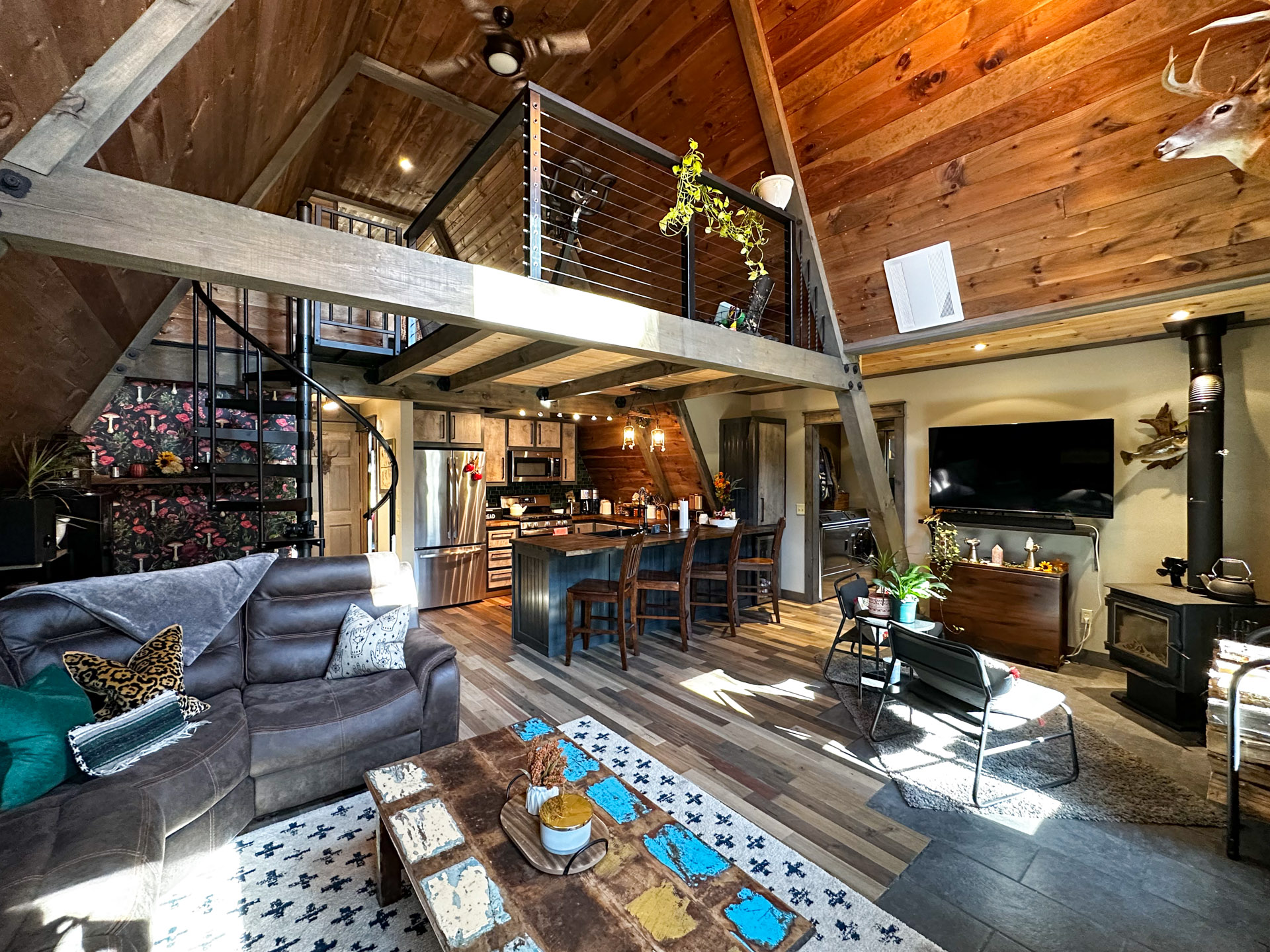 interior image of iconic a-frame home