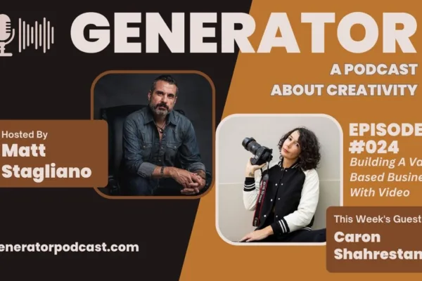 generator podcast cover with matt stagliano and caron shahrestani